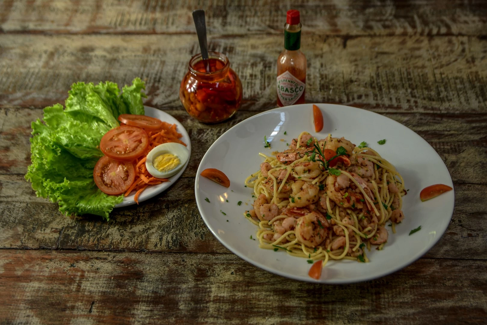 Spaguetti com Camarão