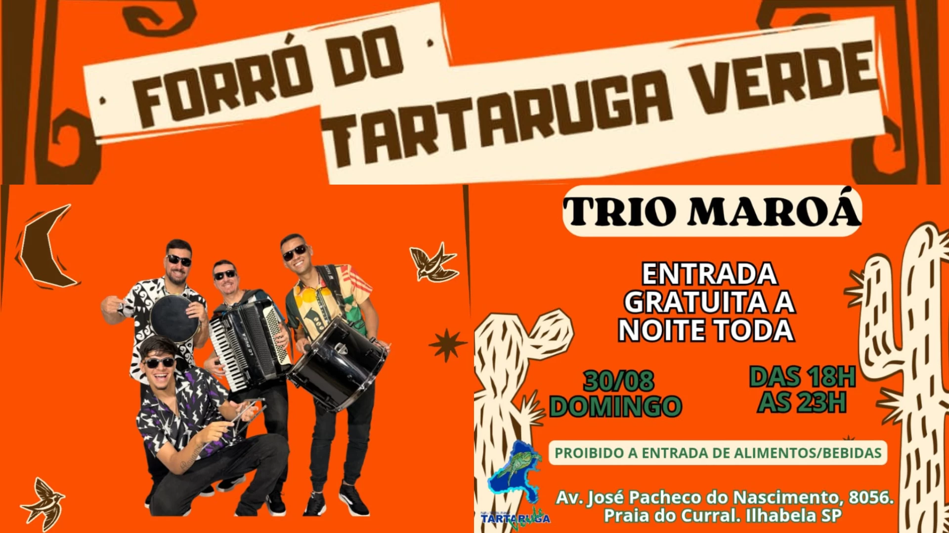 Trio Maroá no Tartaruga Verde