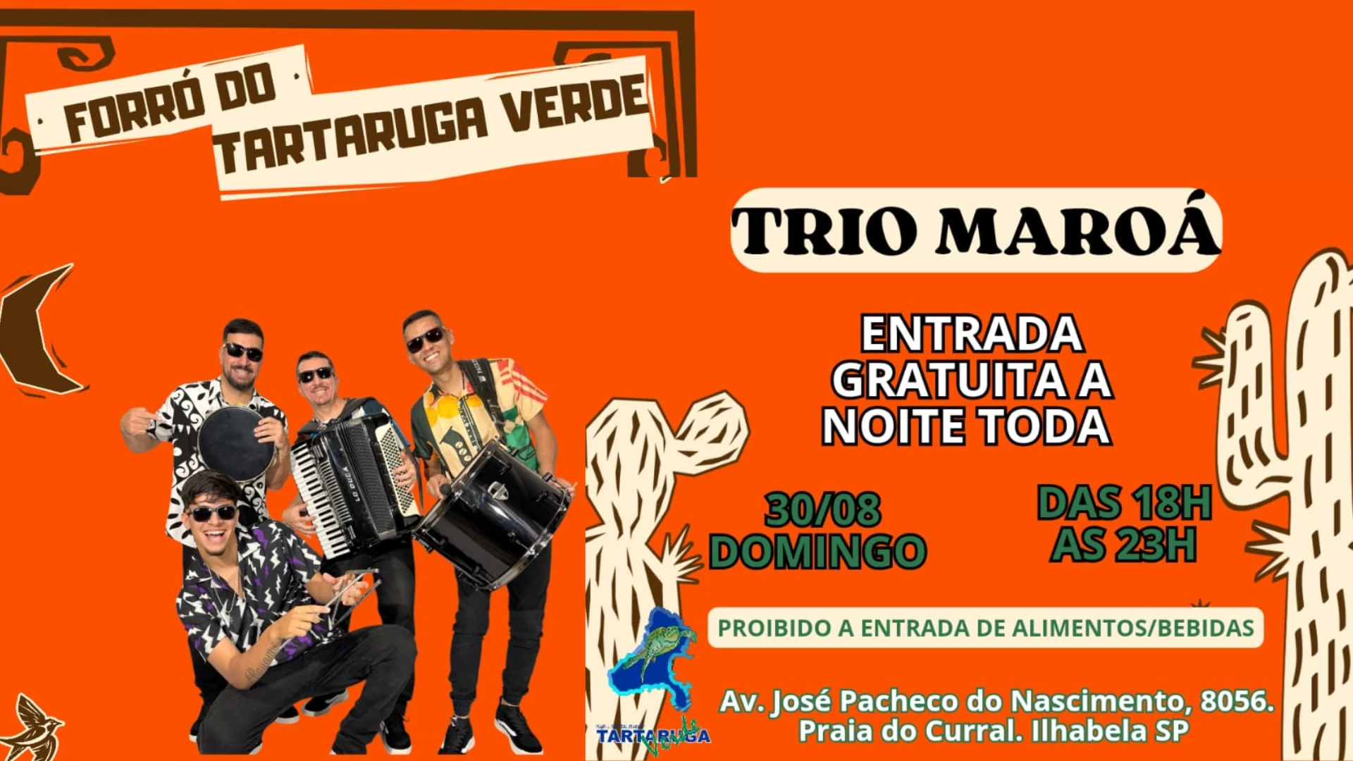 Trio Maroá no Tartaruga Verde