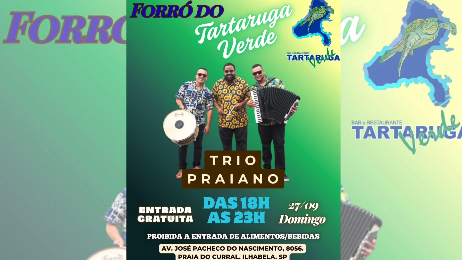 Trio Praiano no Tartaruga Verde